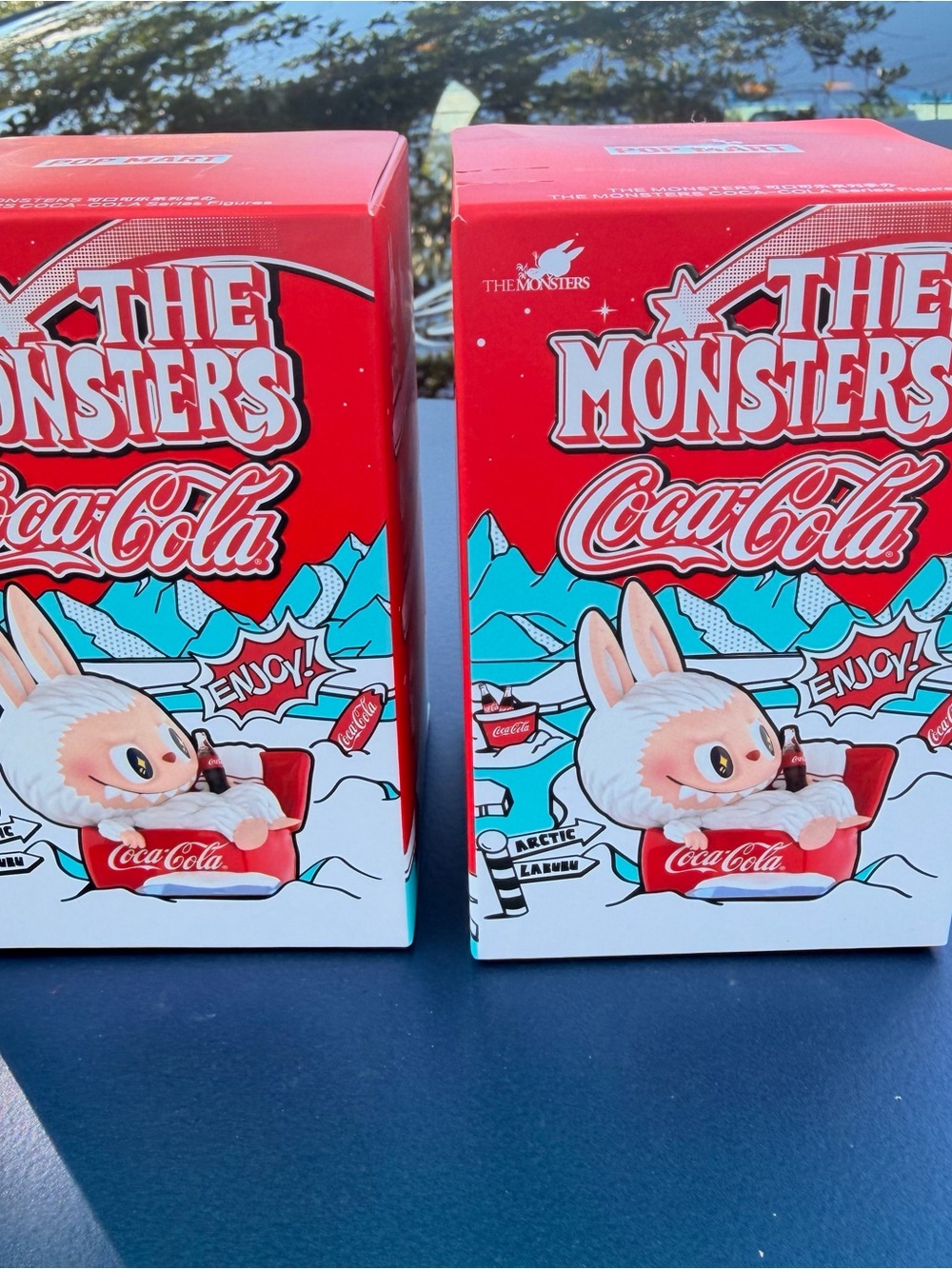 Coca-Cola The Monsters Collectible Red Arctic Bunny Figure BOTH (pair) confirmed